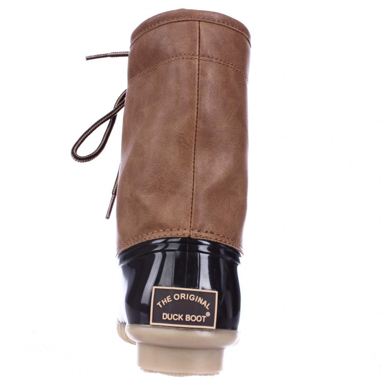 The Original Duck Boot Women's Arianna Flannel Lined Boots Brown Size 7.5