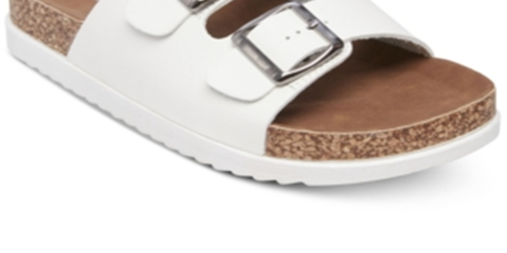 Madden Girl Women's Goldiie Footbed Sandals White Size 9.5 M