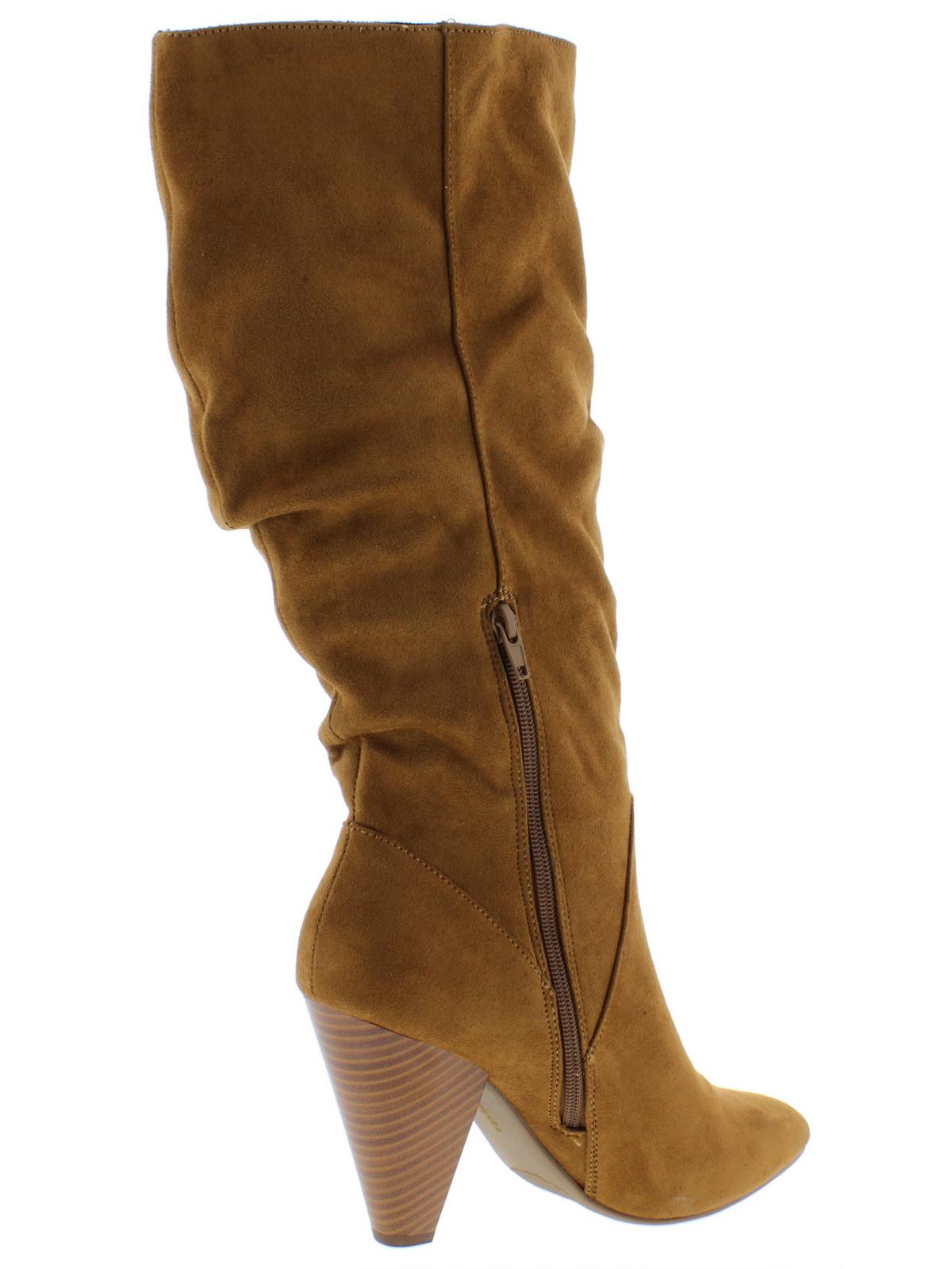 Zigi Soho Women's Saysana Faux Suede Heels Dress Boots Brown Size 8.5 M