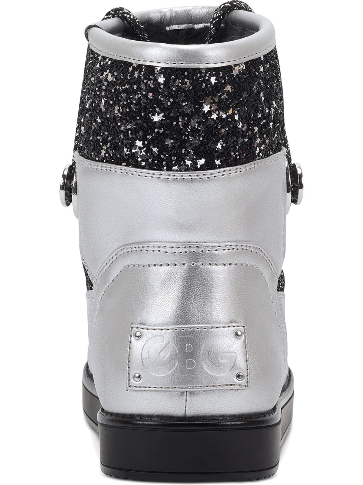GBG Los Angeles Womens Aylan Glitter Fashion Ankle Boots Black 10 M