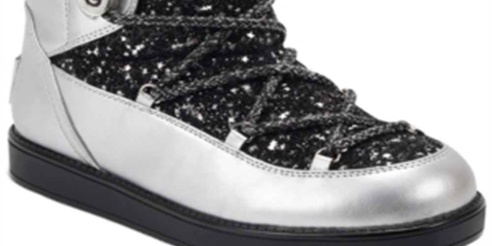 GBG Los Angeles Womens Aylan Glitter Fashion Ankle Boots Black 10 M