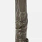 White Mountain Women's Liona Tall Knee High Boot Brown Burnished Smooth PU 9.5 M Brown
