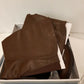 White Mountain Women's Liona Tall Knee High Boot Brown Burnished Smooth PU 9.5 M Brown