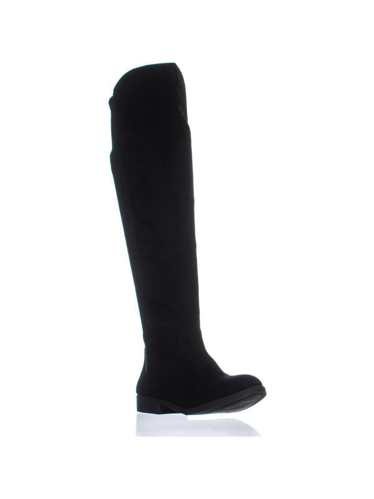 Style Company Womens Black Cushioned Hayley Round Toe Block Heel Boots Black Size 6 M