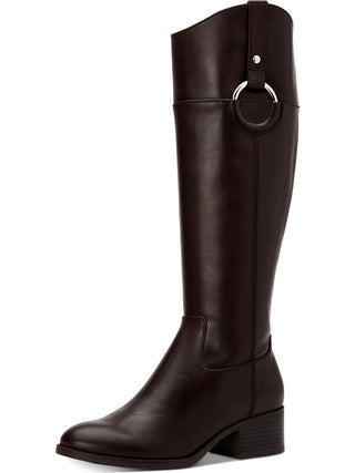 Alfani Women's Bexleyy Leather Knee Hgh Riding Boots Brown Size 5 M