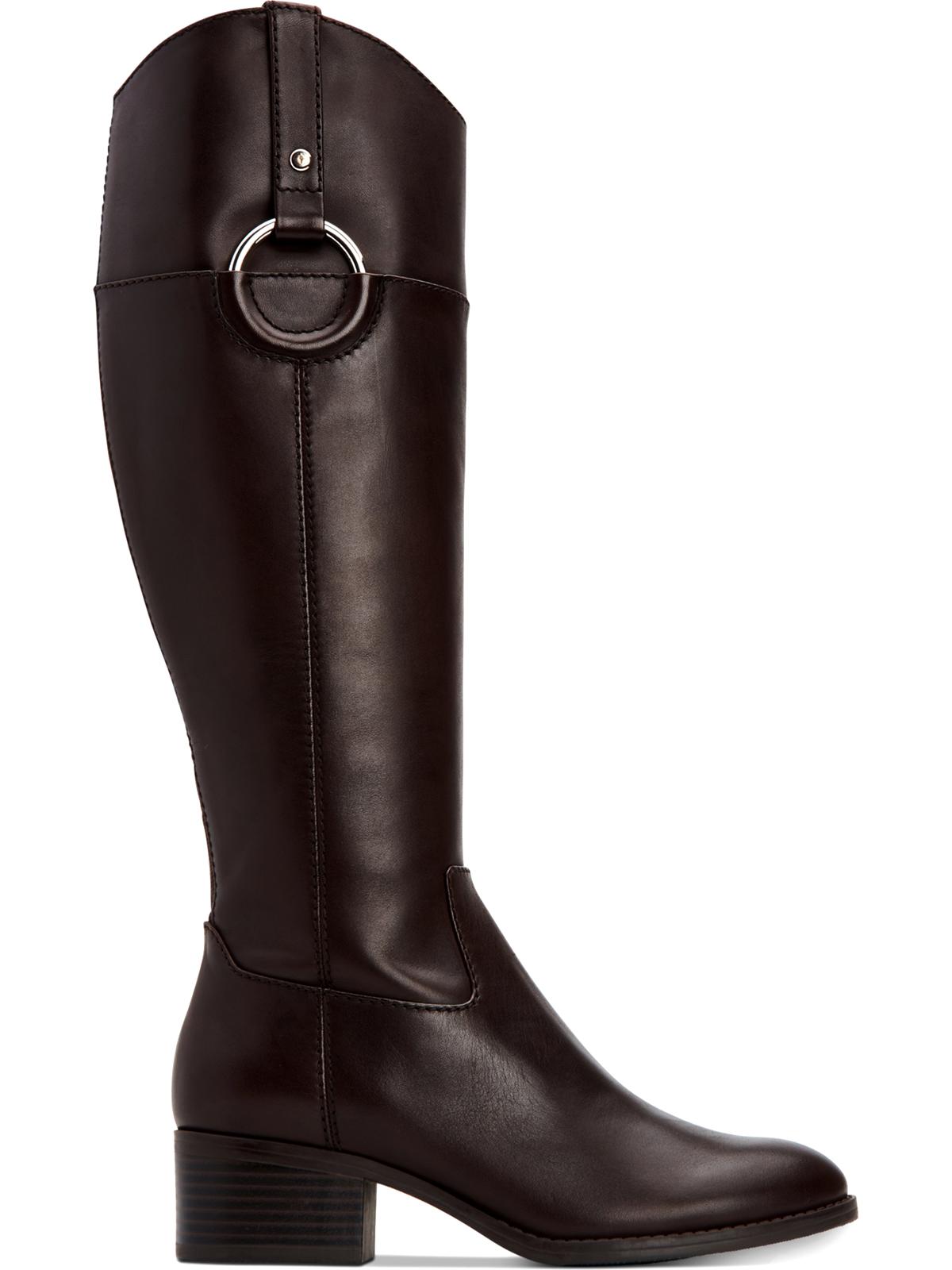 Alfani Women's Bexleyy Leather Knee Hgh Riding Boots Brown Size 5 M