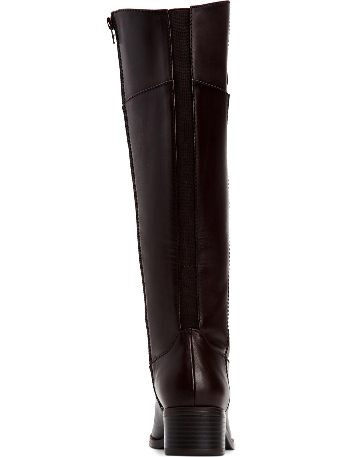 Alfani Women's Bexleyy Leather Knee Hgh Riding Boots Brown Size 5 M