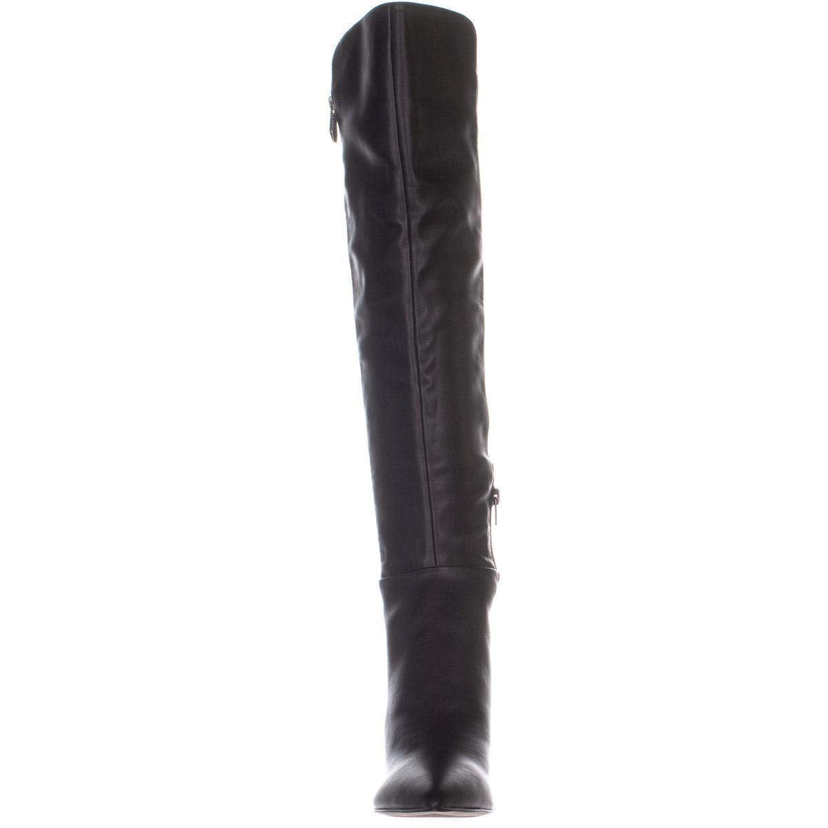 Marc Fisher Women's Thora Leather Pointed Toe Over Knee Fashion Boots Black Size 5.5 M