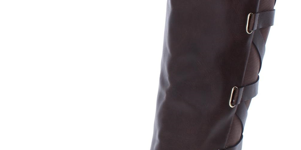Thalia Sodi Women's Veronika Faux Leather Riding Boots Brown Size 7 M