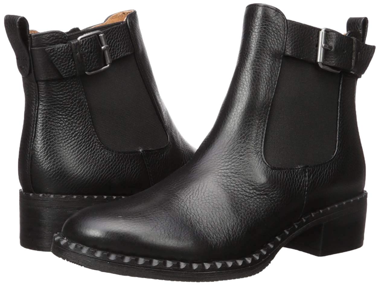 Gentle Souls Women's Shoes Best Buckle Chelsea Leather Closed Toe Ankle Fashi Black Size 6.5 M