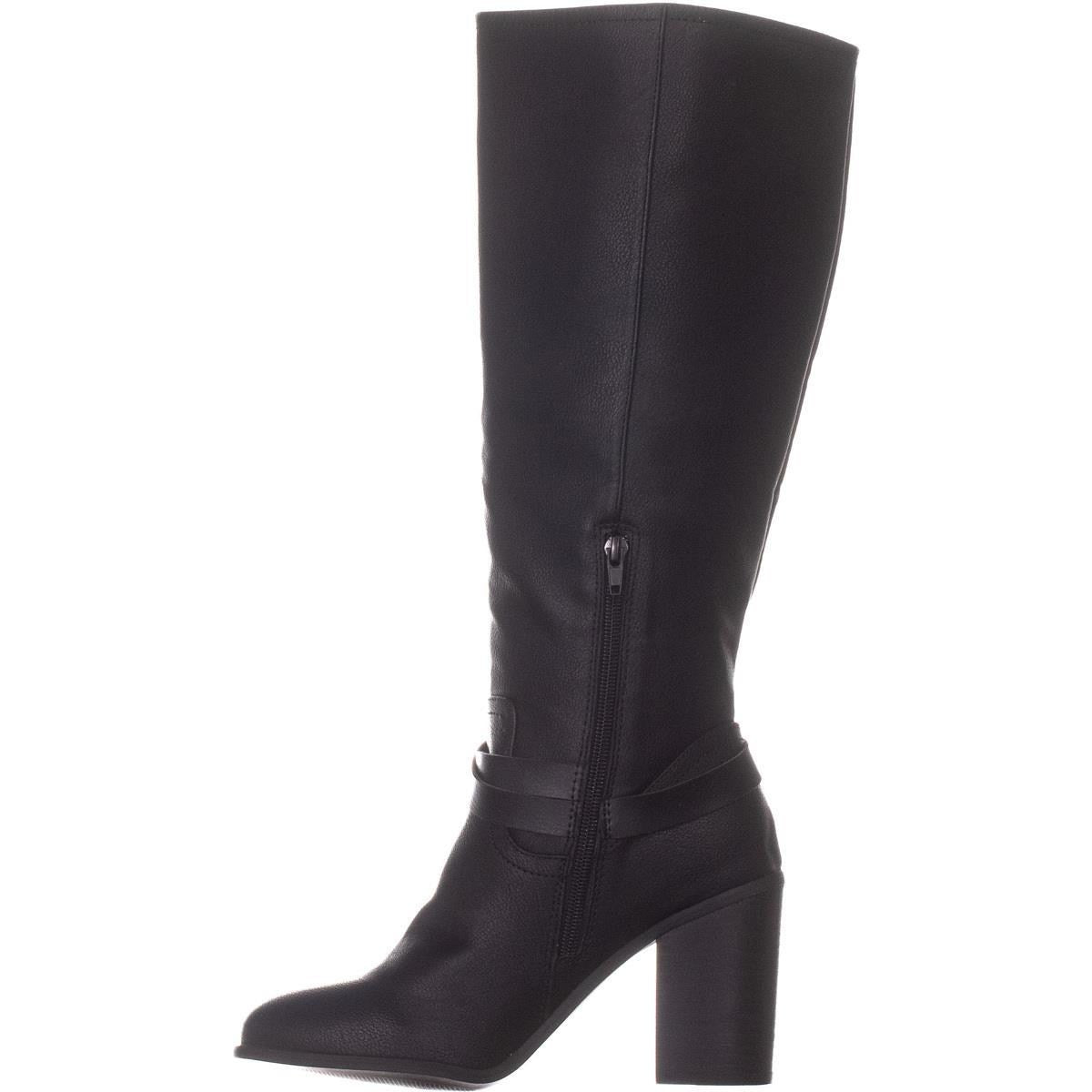 Madden Girl Women's Edrea Almond Toe Knee High Fashion Boots Black Size 9.5