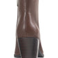 American Rag Womens Brown Cushioned Comfort Eryn Pointed Toe Block Heel Zip-up Leather Booties 6 M