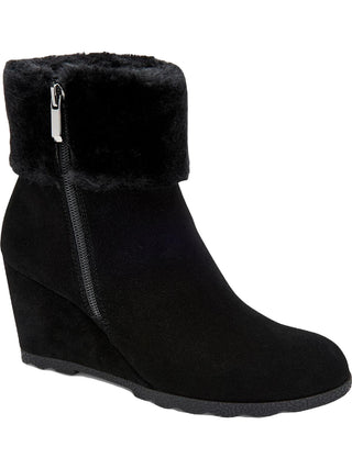 Alfani Womens Oreena Faux Suede Cold Weather Booties Black 6 Medium