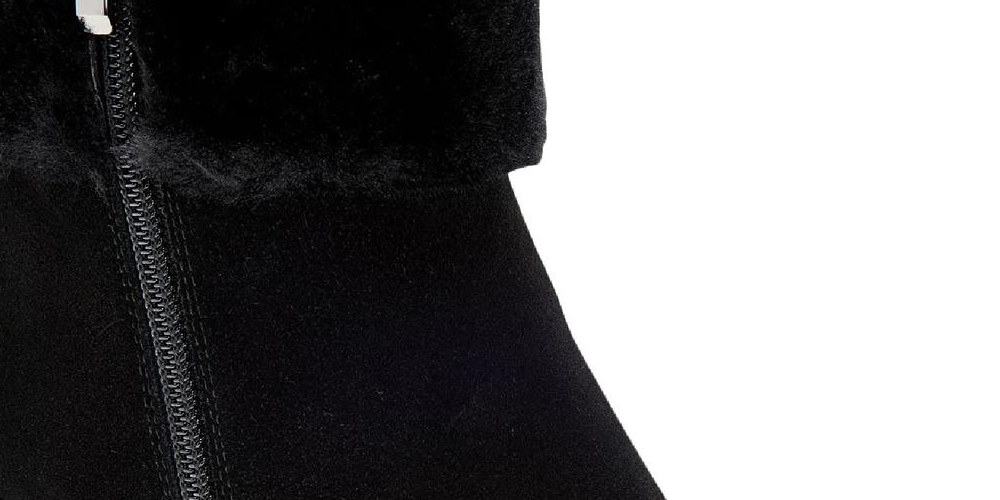 Alfani Womens Oreena Faux Suede Cold Weather Booties Black 6 Medium