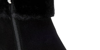 Alfani Womens Oreena Faux Suede Cold Weather Booties Black 6 Medium