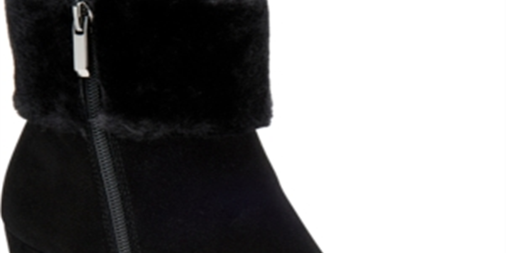 Alfani Womens Oreena Faux Suede Cold Weather Booties Black 6 Medium