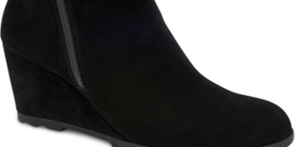 Alfani Womens Oreena Faux Suede Cold Weather Booties Black 6 Medium