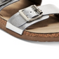 Madden Girl Women's Brando Footbed Sandals Silver Size 5.5 M
