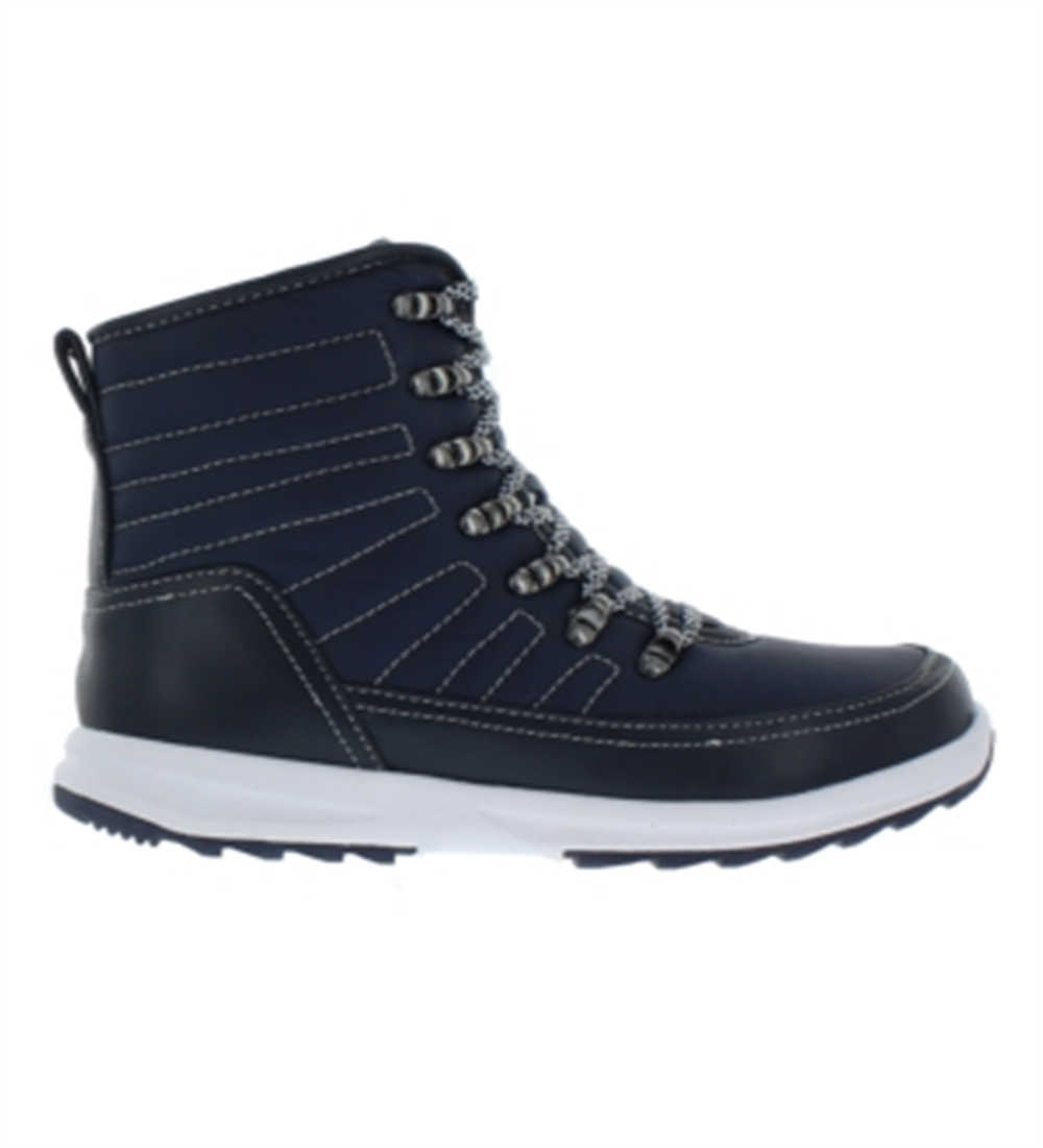 Khombu Women's Elsa Faux Fur Closed Toe Ankle Cold Weather Boots Blue Size 6.5 M
