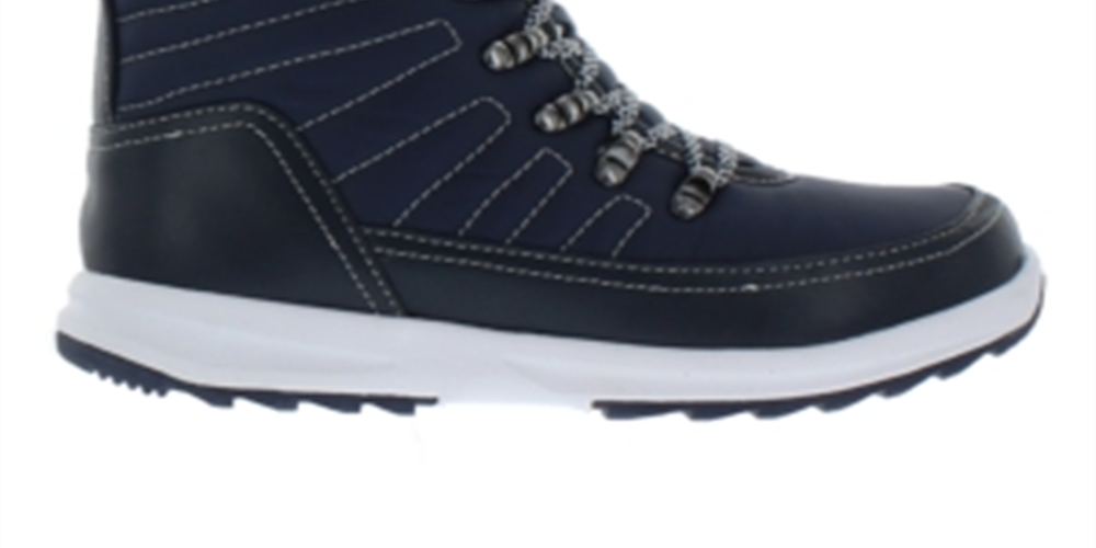 Khombu Women's Elsa Faux Fur Closed Toe Ankle Cold Weather Boots Blue Size 6.5 M