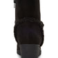 Style Company Womens Black Jordanyy Round Toe Wedge Zip-up Booties Size 10M