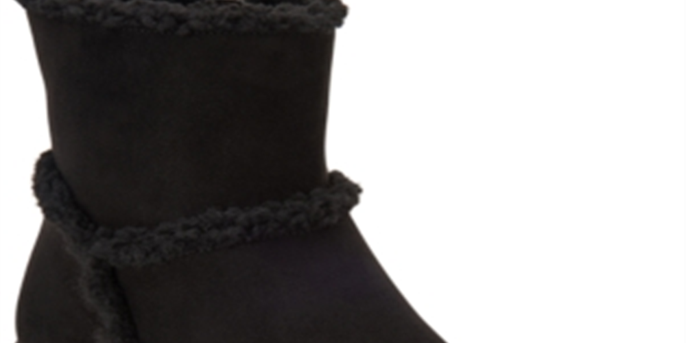 Style Company Womens Black Jordanyy Round Toe Wedge Zip-up Booties Size 10M