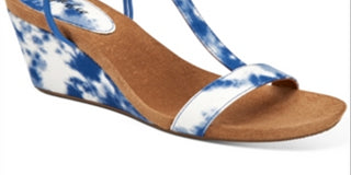 Style & Co Mulan Wedge Sandals Women's Shoes Blue Size 8.5M