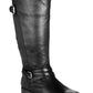 Baretraps Womens Alysha Faux Leather Wide Calf Riding Boots Black Size 7