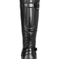 Baretraps Womens Alysha Faux Leather Wide Calf Riding Boots Black Size 7