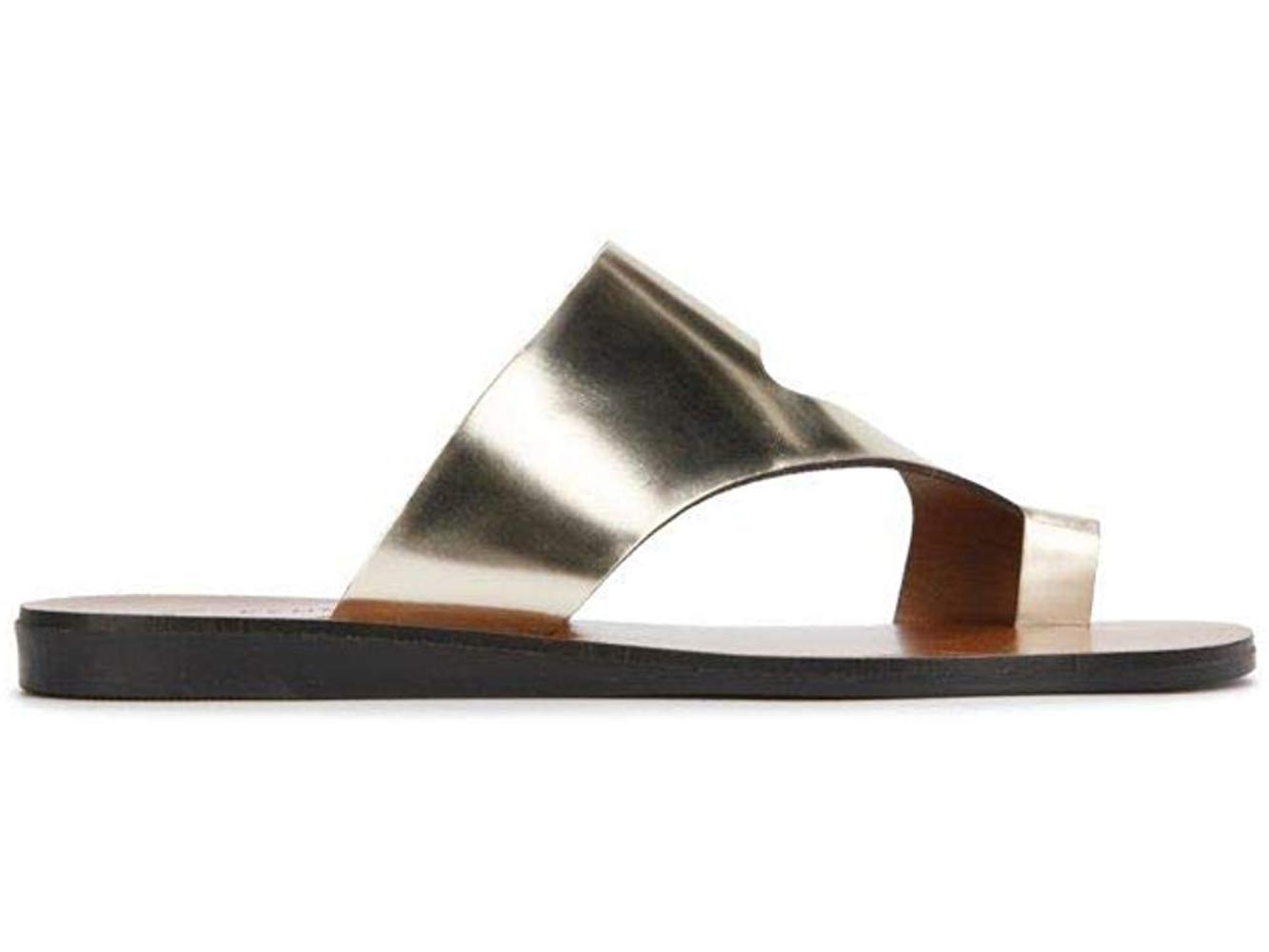 Kenneth Cole New York Women's Palm Sandal, Light Gold, 8.5 M