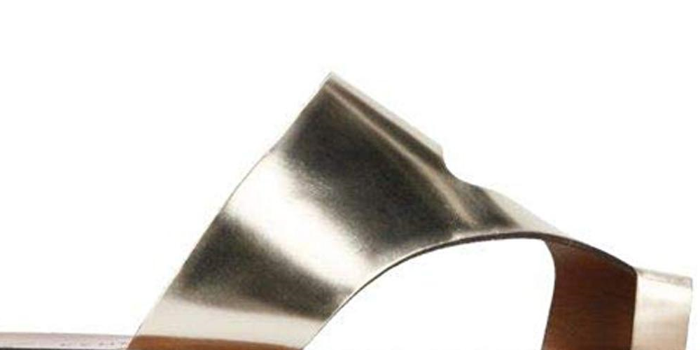 Kenneth Cole New York Women's Palm Sandal, Light Gold, 8.5 M