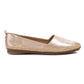 Lucca Lane Women's Naomi Leather Closed Toe Casual Slide Sandals Gold Size 9 M