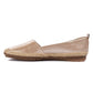 Lucca Lane Women's Naomi Leather Closed Toe Casual Slide Sandals Gold Size 9 M