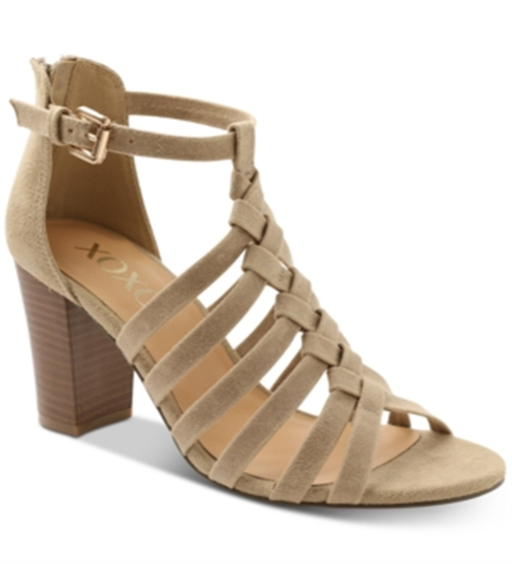 Xoxo Women's Basset Strappy Sandal  Shoes Brown Size 7.5