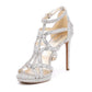Michael Michael Kors Womens Sandra Platform Leather Open Toe Special Occasion Silver Size 8.5 M