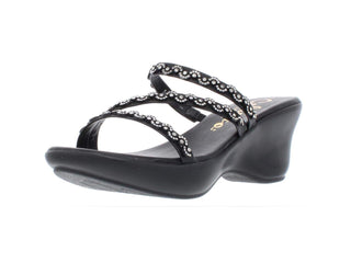 Callisto Women's Shana Slip on Strappy Platform Black Size 9 M