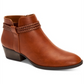 Style & Co Women's Side Cutouts Braided Fellicity Round Toe Block Heel Zip up Booties Brown Size 9.5 M