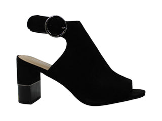 Alfani Womens Floriss Suede Peep Toe Casual Ankle Strap Sandals Black Size 9.5