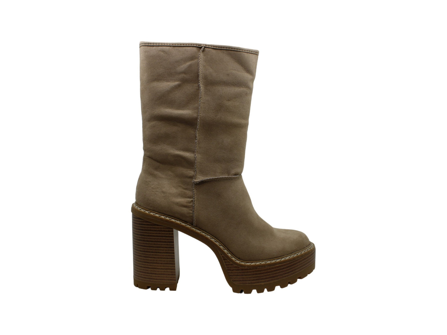 Madden Girl Women's Kaylla Faux Closed Toe Mid-Calf Fashion Boots Brown Size 8.5 M