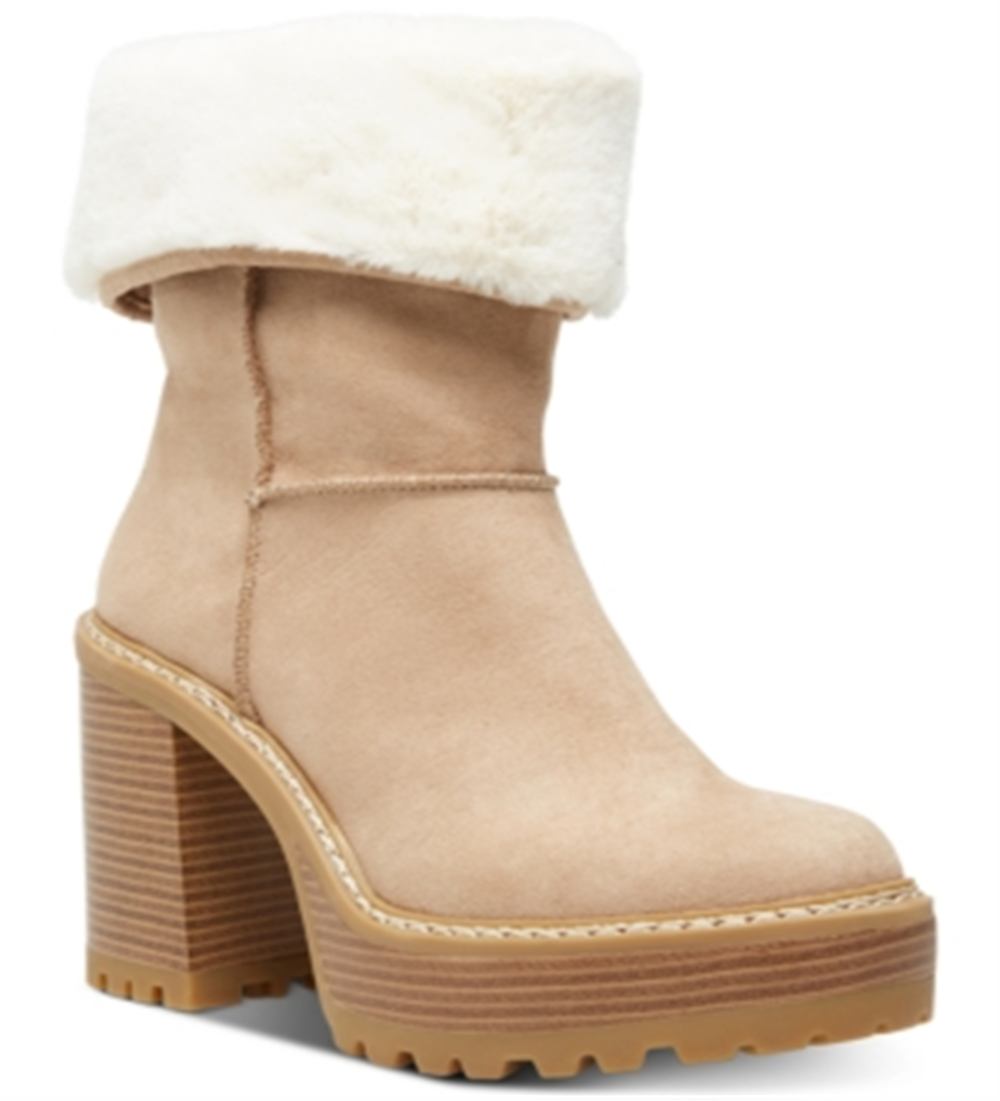 Madden Girl Women's Kaylla Faux Closed Toe Mid-Calf Fashion Boots Brown Size 8.5 M