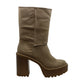 Madden Girl Women's Kaylla Faux Closed Toe Mid-Calf Fashion Boots Brown Size 8.5 M