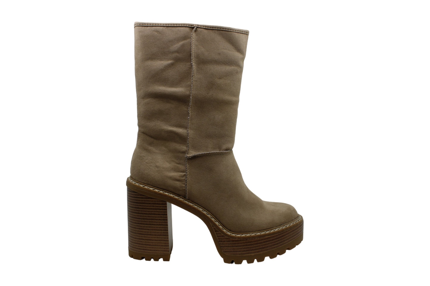 Madden Girl Women's Kaylla Faux Closed Toe Mid-Calf Fashion Boots Brown Size 8.5 M