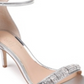 Badgley Mischka Women's Randy Ornamented Sandals Silver  Size 8M