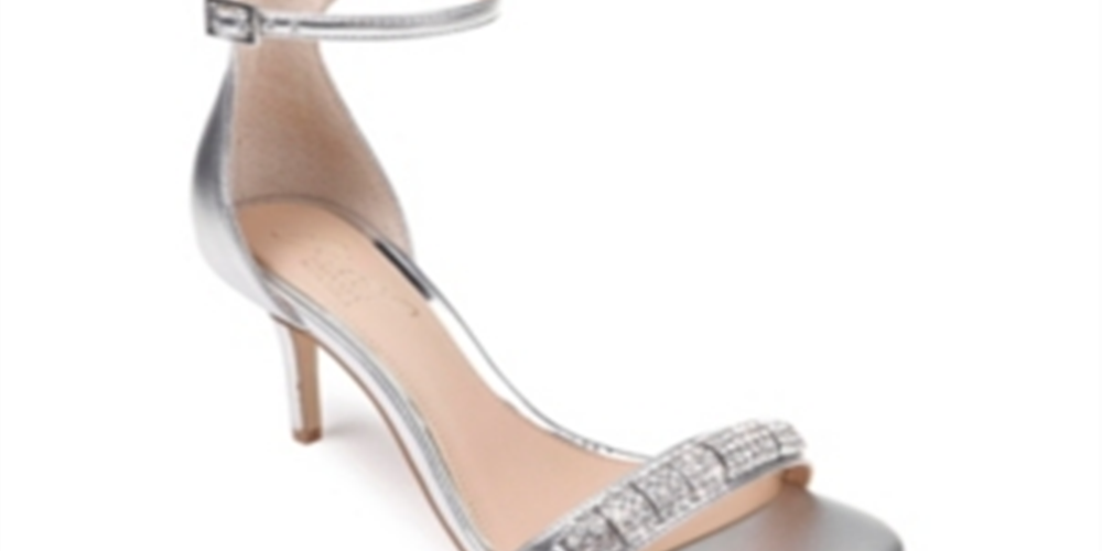 Badgley Mischka Women's Randy Ornamented Sandals Silver  Size 8M