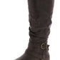 Cliffs by White Mountain Women's Fairfield Buckle Riding Boots Brown Size 8