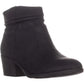 White Mountain Womens  Uptown Block Heel Ankle Boots Black Size 9
