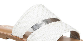 Carlos By Carlos Santana Women's Holly Microsuede Woven Flats White Size 7.5 M