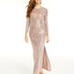 Morgan & Co.Women's Plus Evening Dress Gray Size 1X
