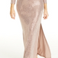 Morgan & Co.Women's Plus Evening Dress Gray Size 1X