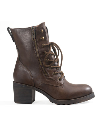 American Rag Women's Almond Toe Block Heel Booties Brown Size 7 M